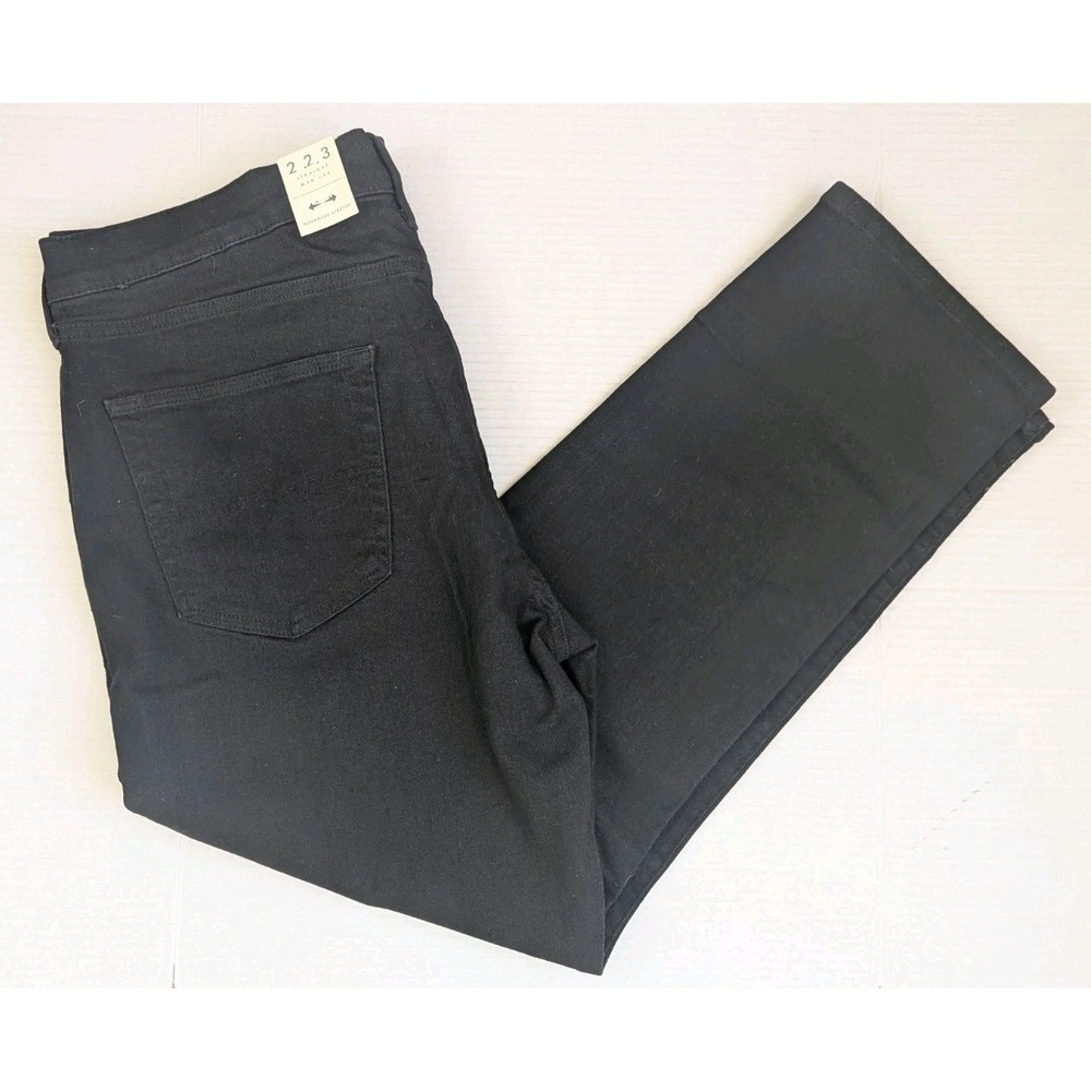 Lucky Brand 223 Straight Jeans Mens 40x34 Black Stretch Denim 5 Pocket NWT
